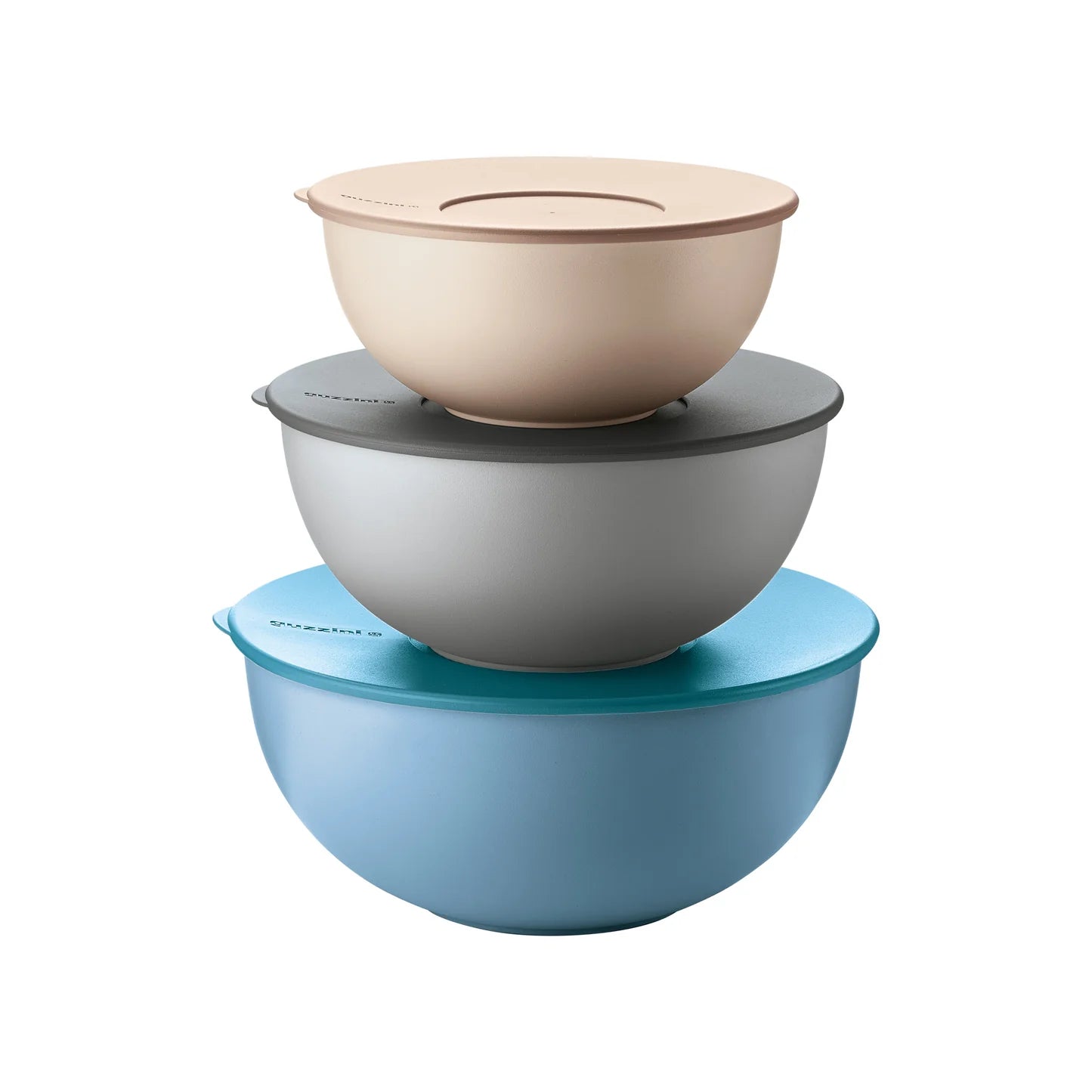 Blue serving bowls with lids (hire)