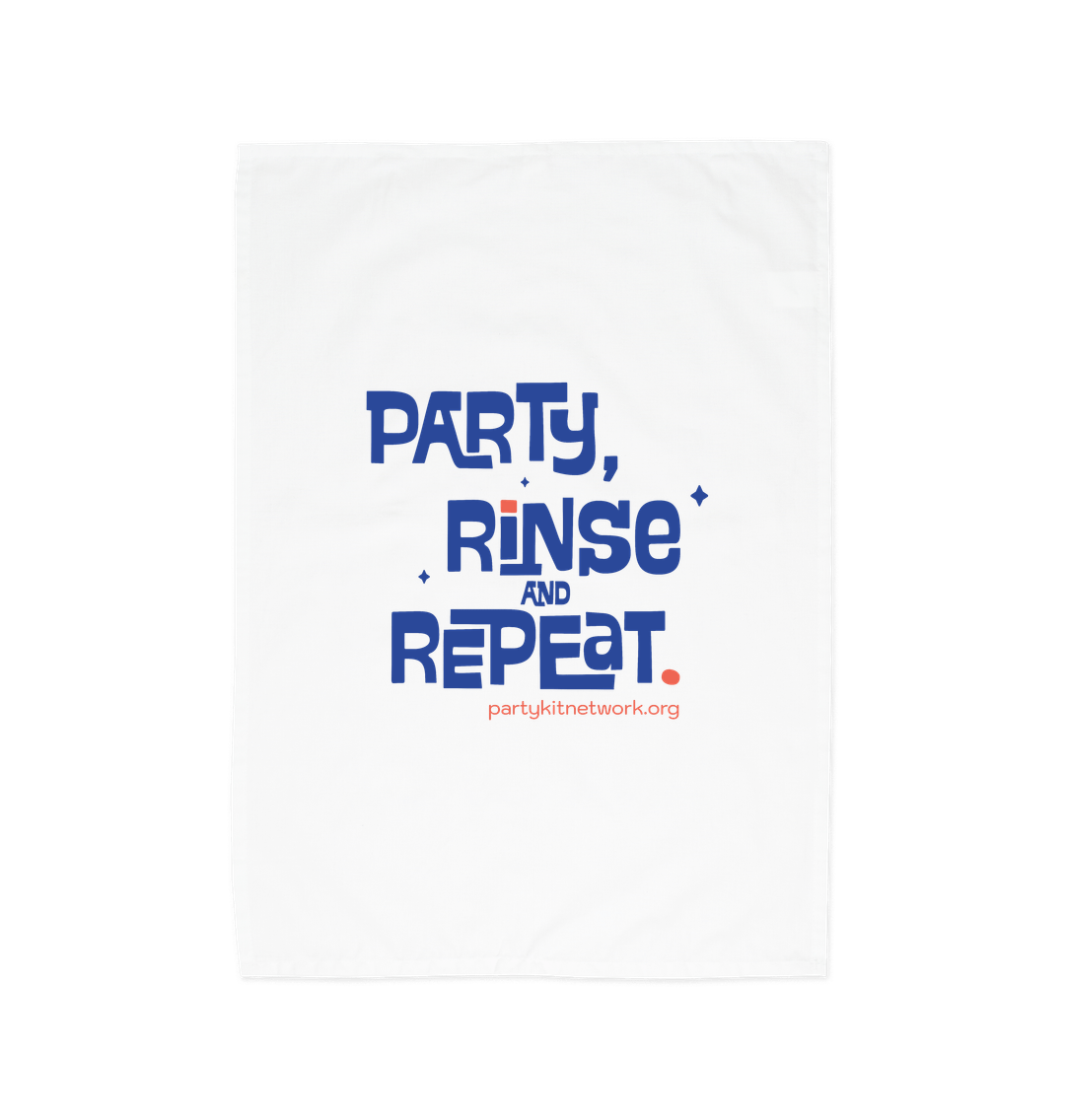 White Party, Rinse & Repeat Tea Towel