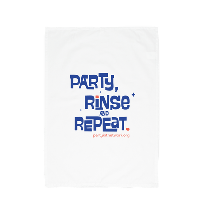 White Party, Rinse & Repeat Tea Towel