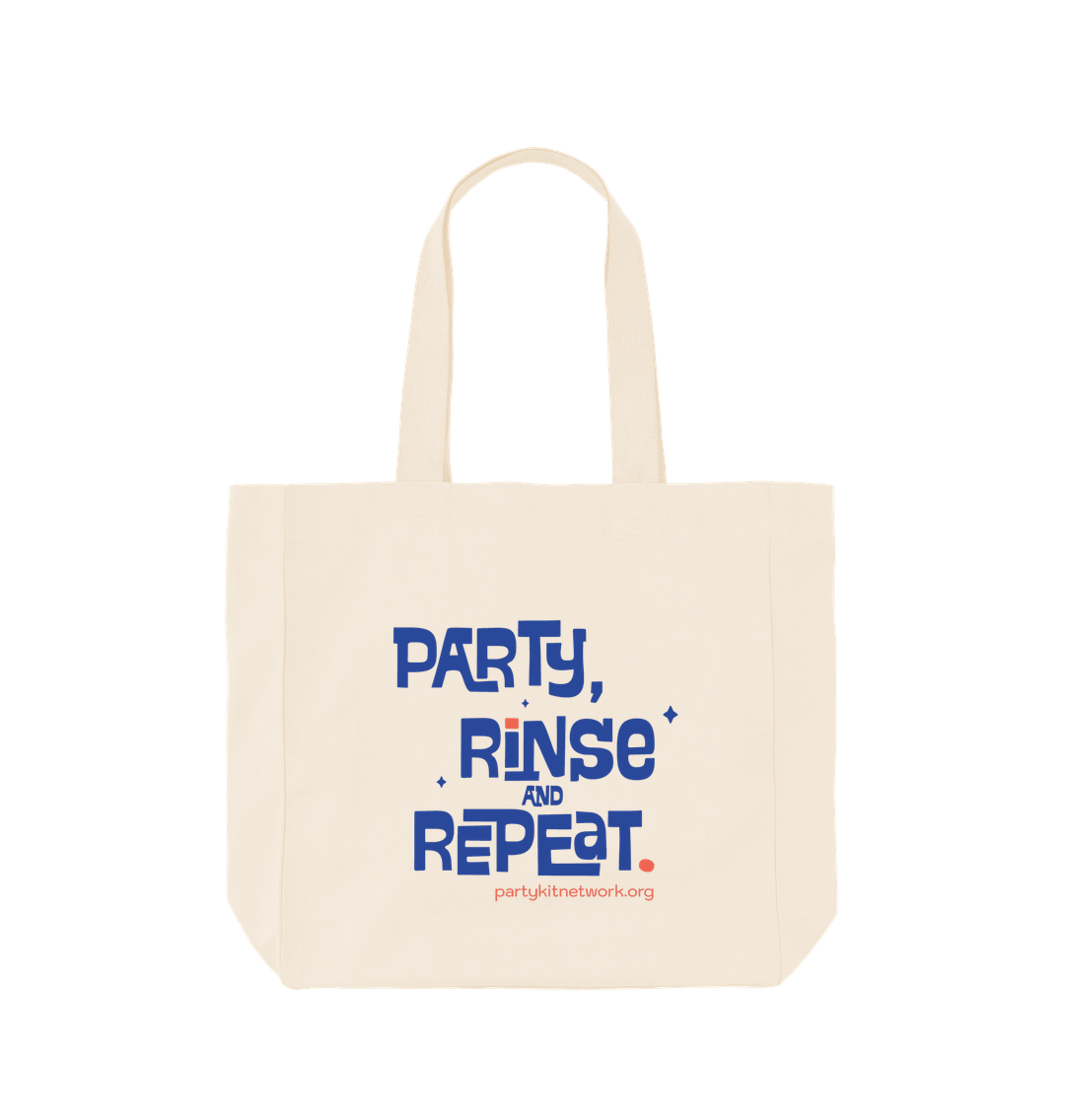 Natural Shopper Tote Bag (Party, Rinse & Repeat)