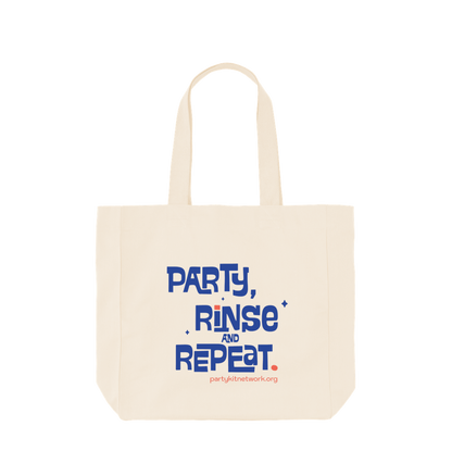 Natural Shopper Tote Bag (Party, Rinse & Repeat)