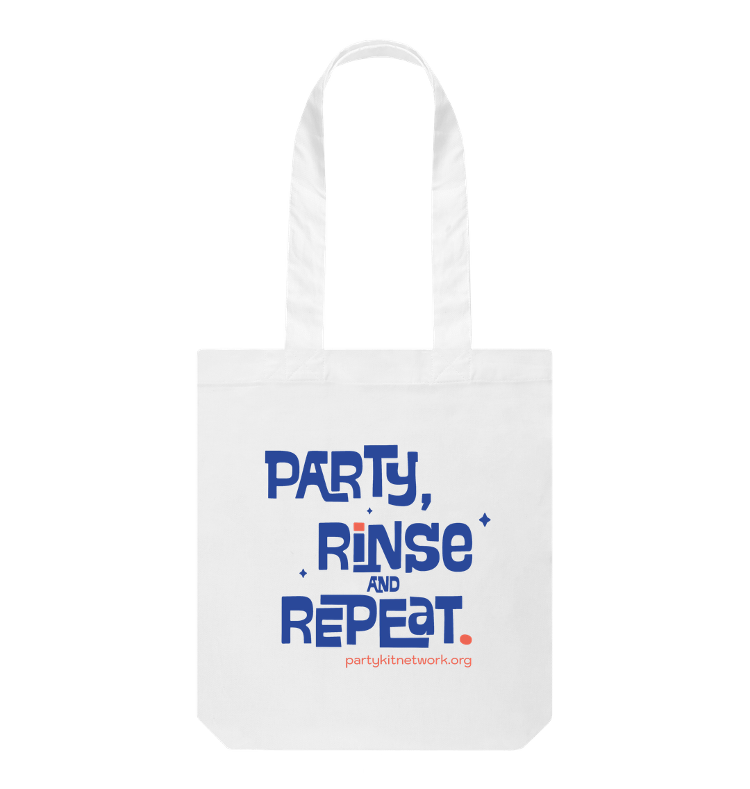 White Tote Bag (Party, Rinse & Repeat)