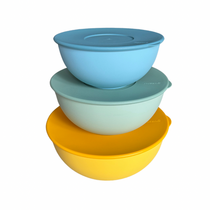 Serving bowls with lids (yellow set)