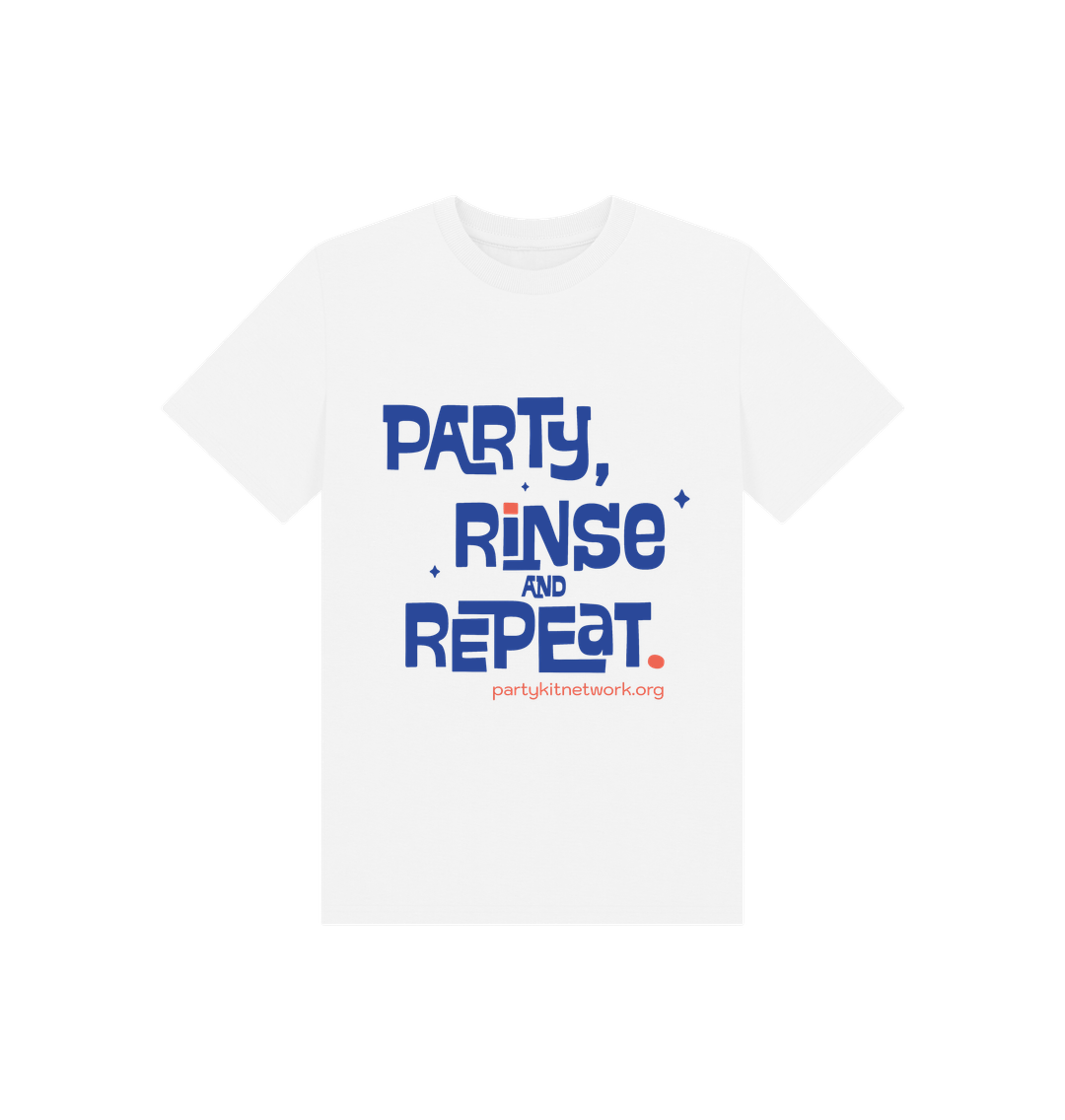 White Kids' Tee (Party, Rinse & Repeat)